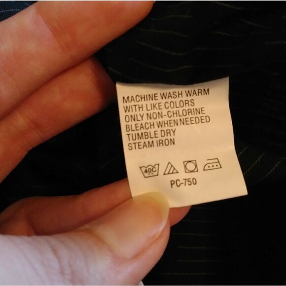 Van Heusen Black & Grey Pinstripe Dress Shirt - Picture 5 of 5